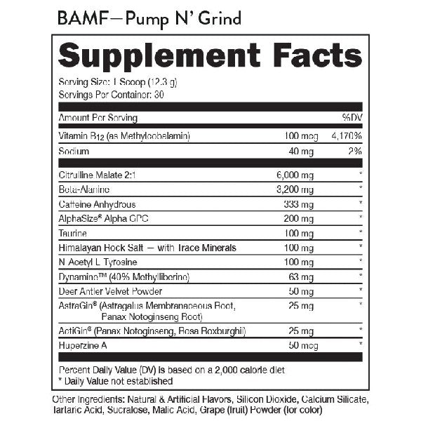 BAMF High Stimulant Nootropic Pre-Workout