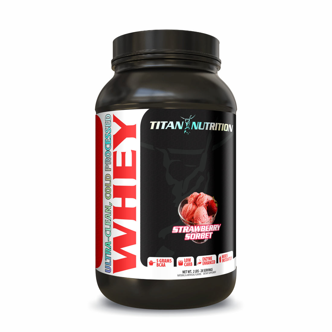 Titan Whey - 2 LB / Strawberry Sorbet