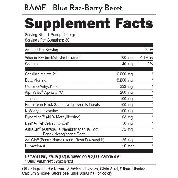 BAMF High Stimulant Nootropic Pre-Workout