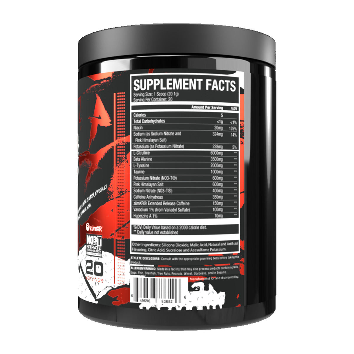 Alchemy Labs Yakka Pre-Workout - Supplement Facts