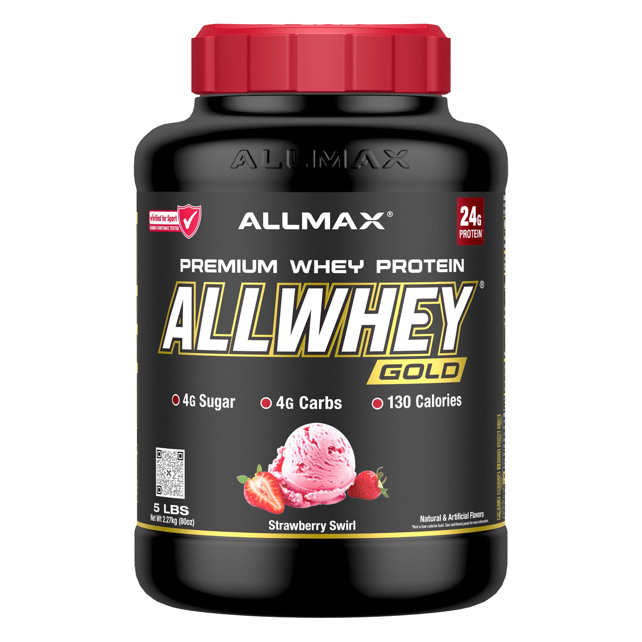 ALLMAX AllWhey Gold 5 lb Strawberry