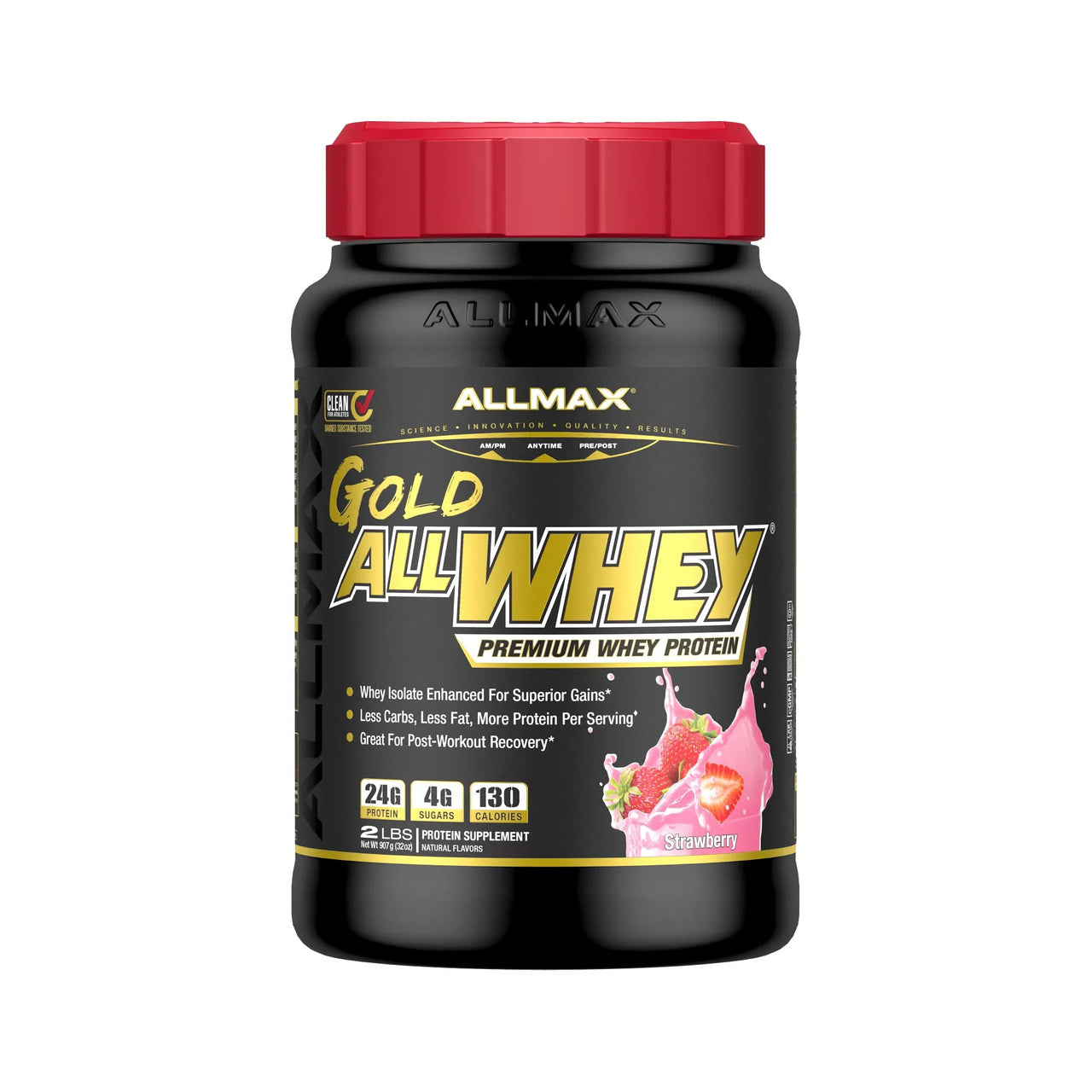 ALLMAX AllWhey Gold 2 lb Strawberry