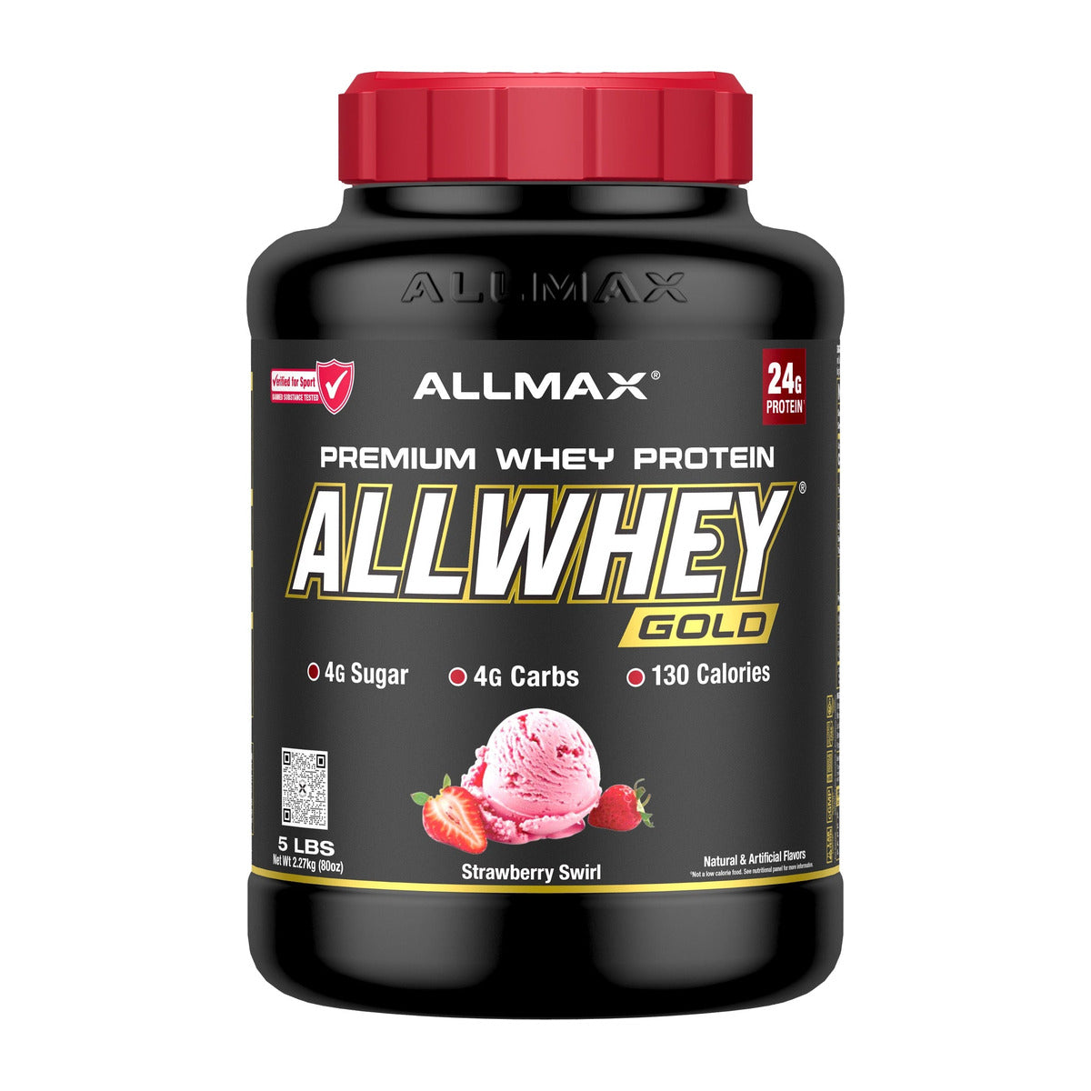 ALLMAX AllWhey Gold 5 lb Strawberry
