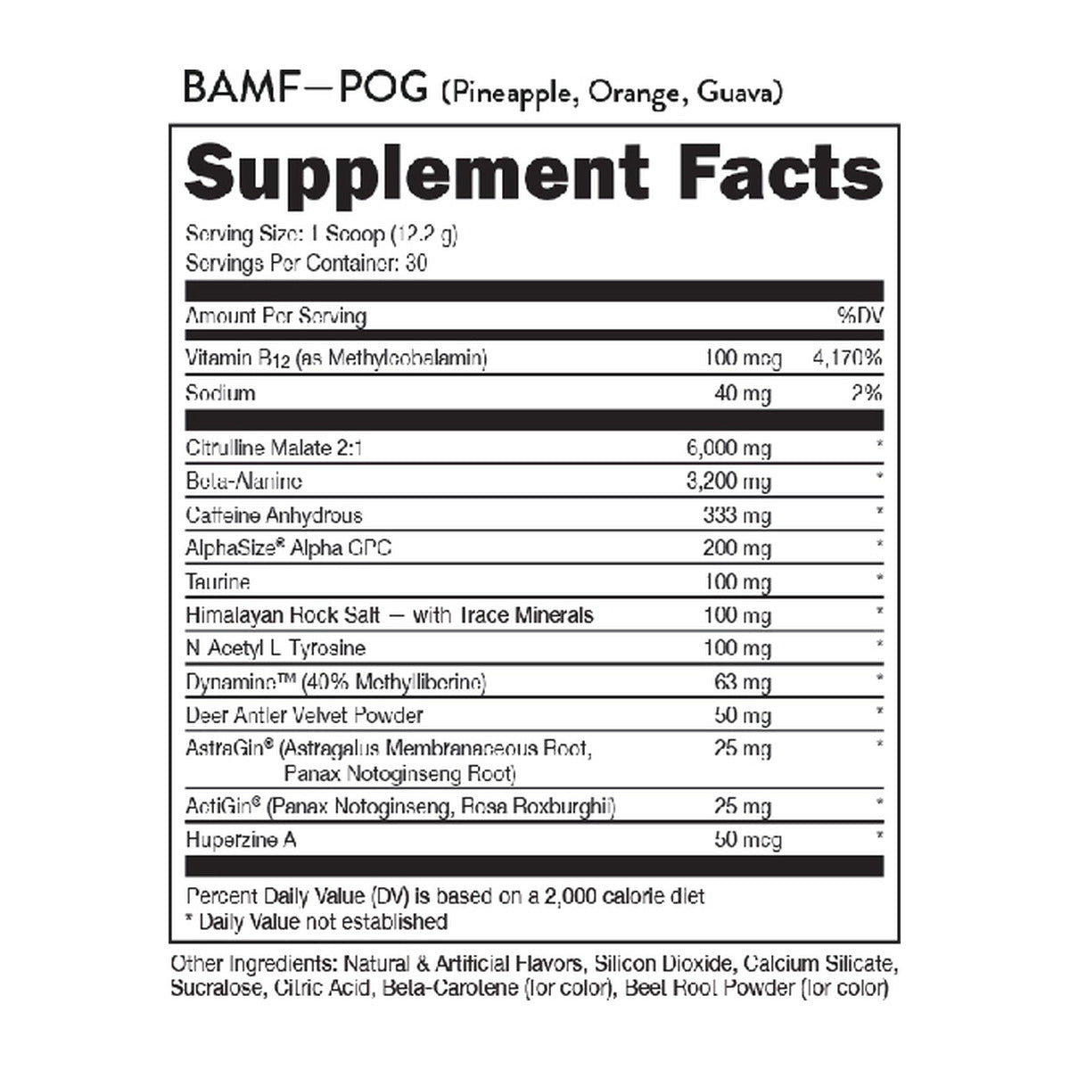 BAMF High Stimulant Nootropic Pre-Workout