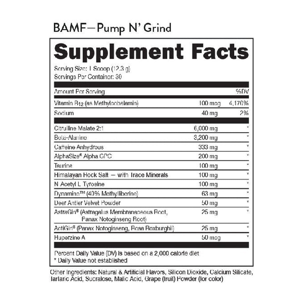 BAMF High Stimulant Nootropic Pre-Workout