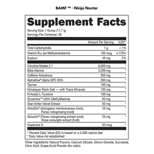 BAMF High Stimulant Nootropic Pre-Workout