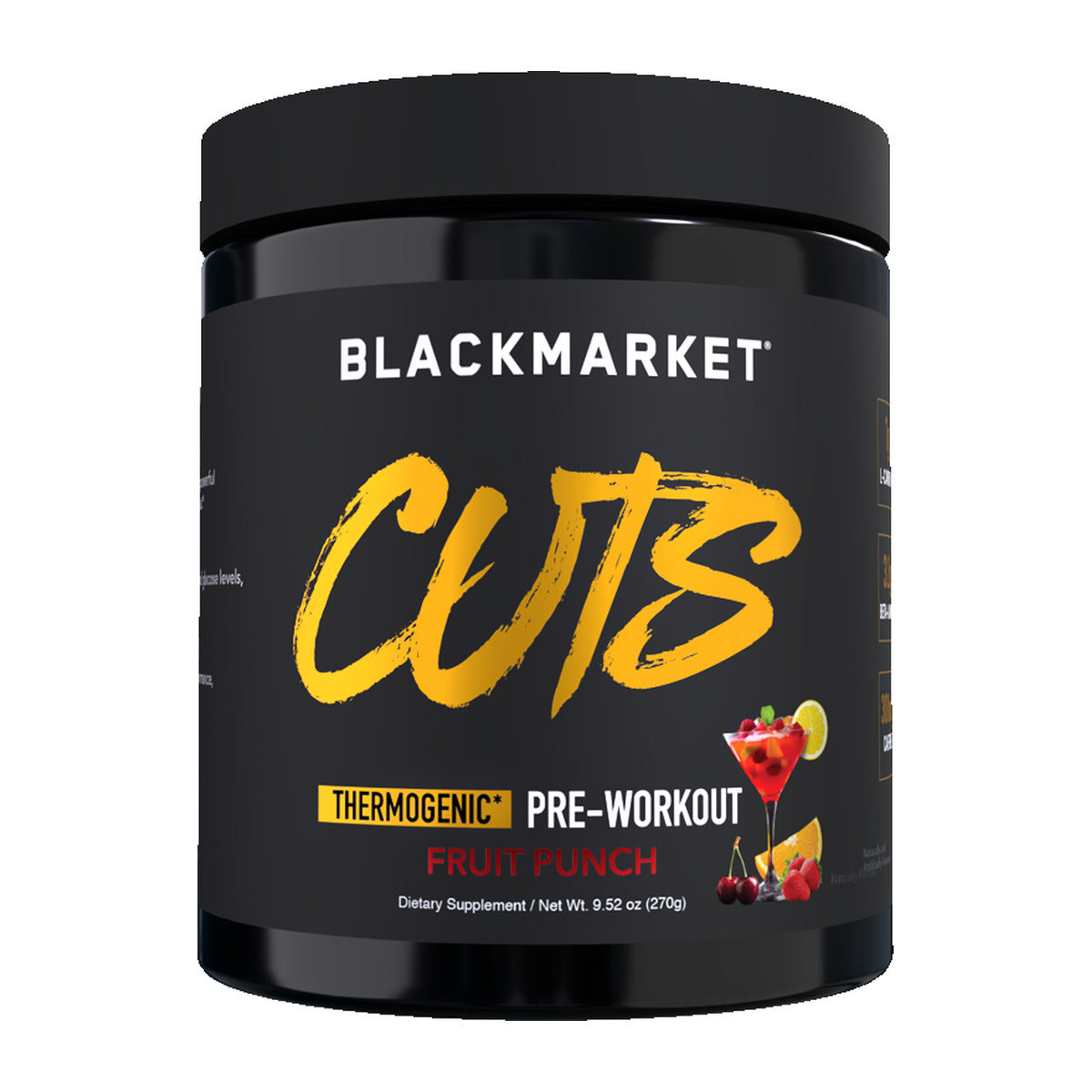 BlackMarket Labs CUTS Thermogenic Pre-Workout - Fruit Punch