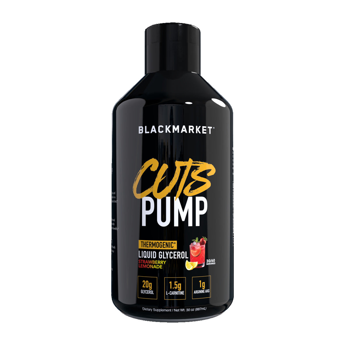 BlackMarket Labs CUTS PUMP Thermogenic Liquid Glycerol - Strawberry Lemonade
