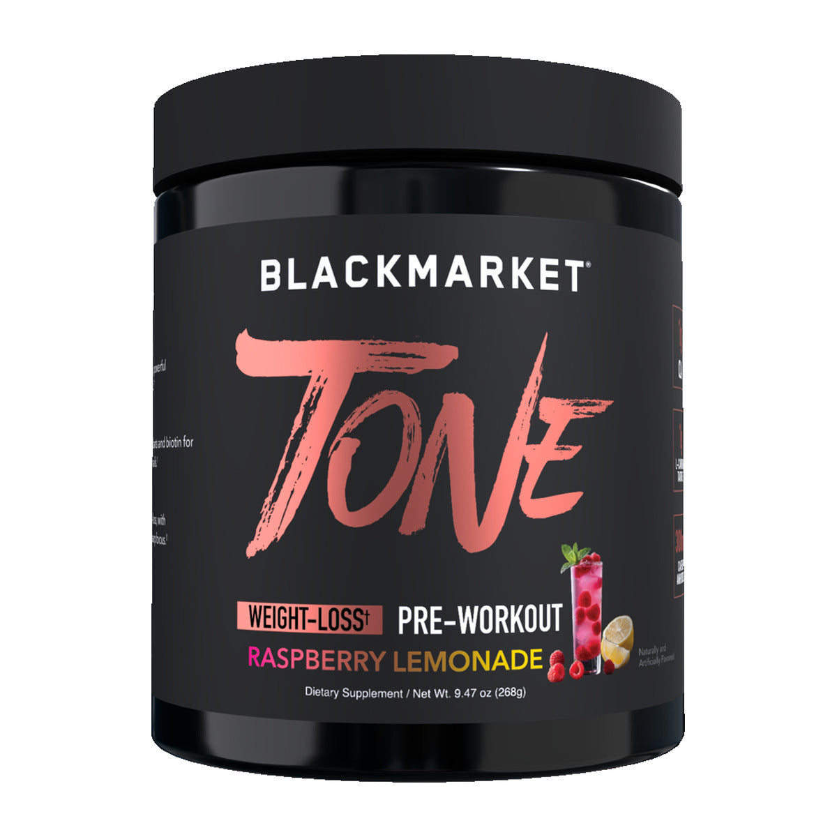 BlackMarket Labs TONE Pre-Workout - Raspberry Lemonade