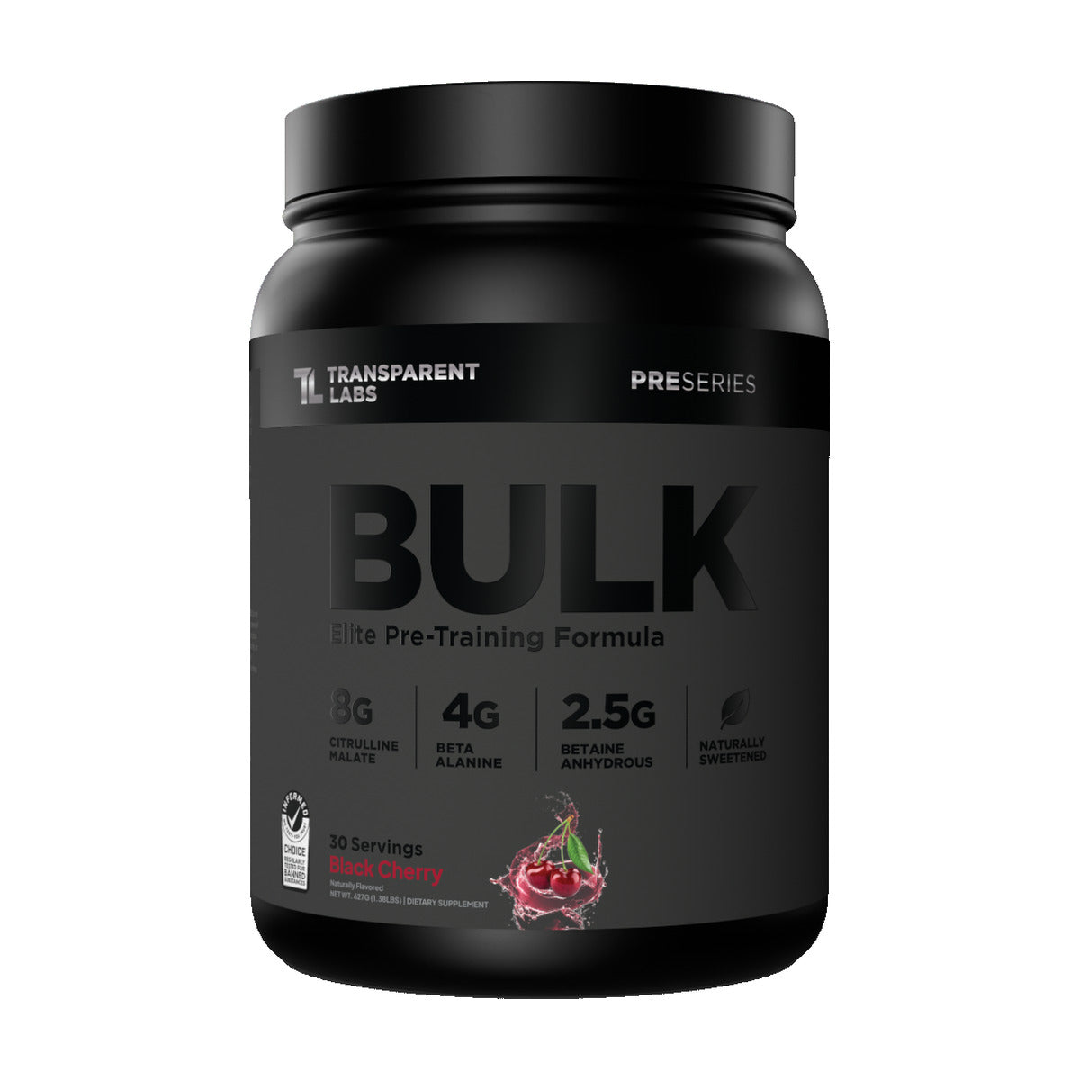 Transparent Labs Bulk Black Pre-Workout - Black Cherry