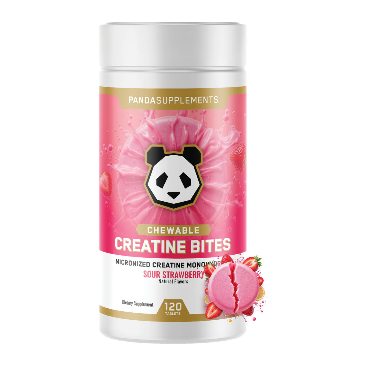 Panda Creatine Bites Sour Strawberry