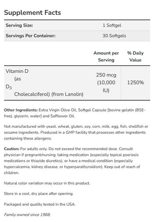 Vitamin D3 10,000 IU