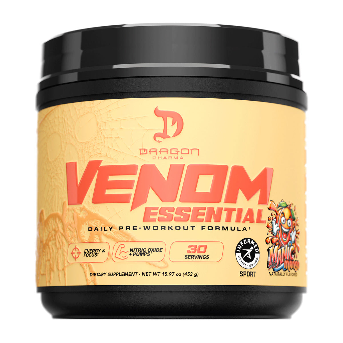 Dragon Pharma Venom Essential Pre-Workout - Manic Mango
