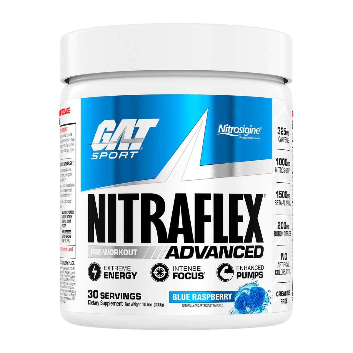 GAT Sport Nitraflex Advanced Pre-Workout - Blue Raspberry