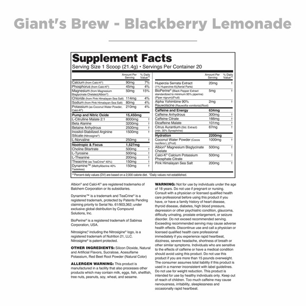 Giants Brew - Supplement Giant