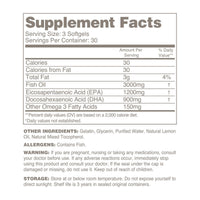 Hill Valley Naturals Ultra-Pure Omega 3 - Supplement Facts
