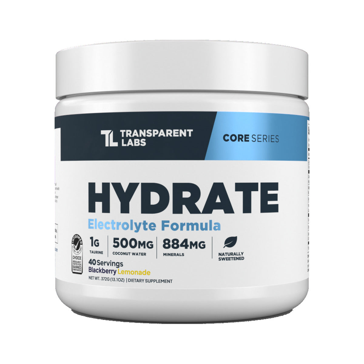 Transparent Labs Hydrate Electrolyte Powder - Blackberry Lemonade