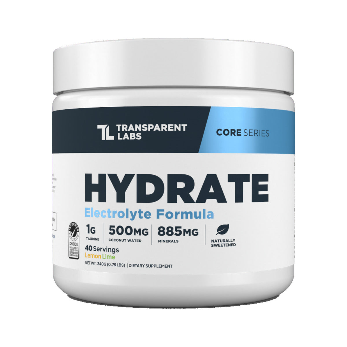 Transparent Labs Hydrate Electrolyte Powder - Lemon Lime