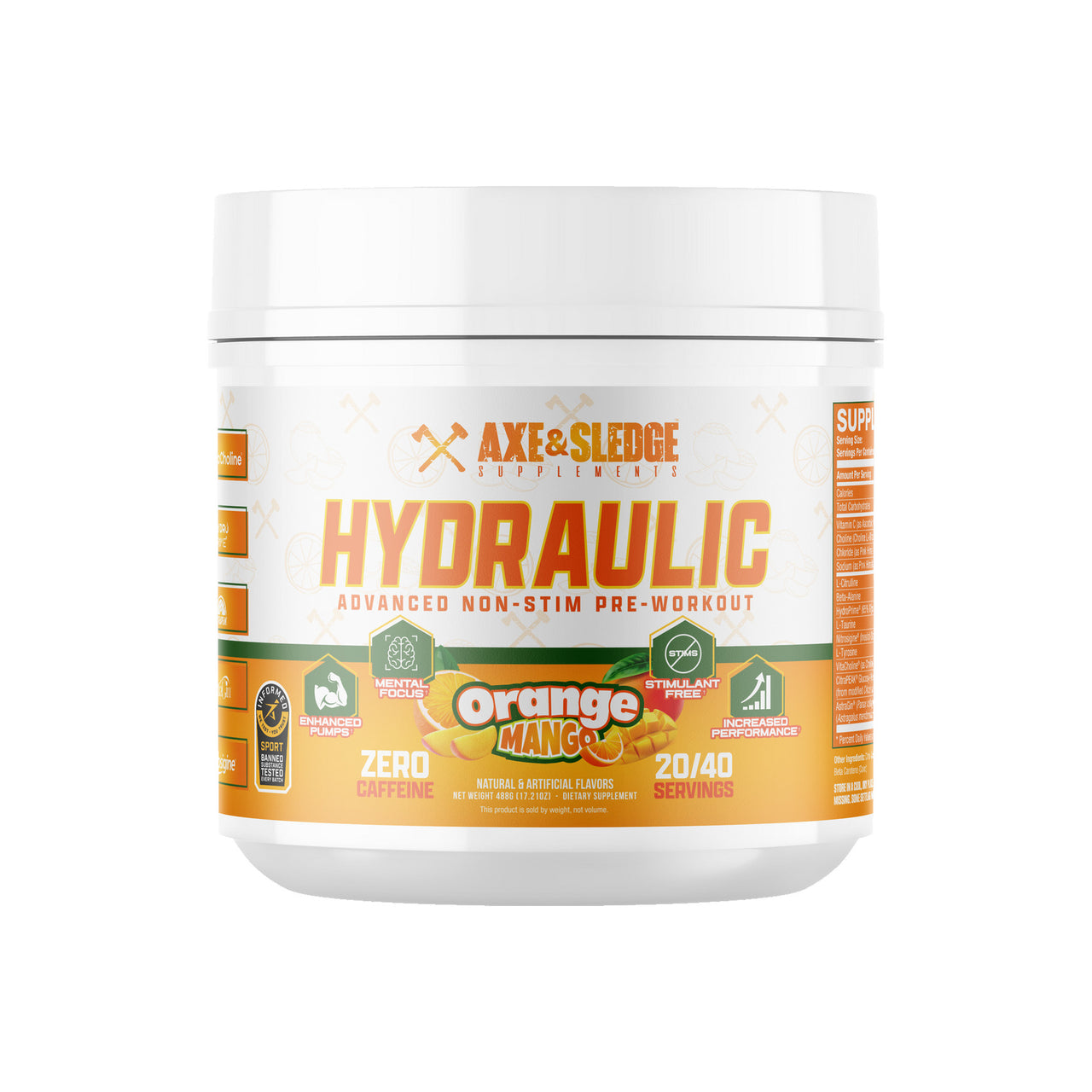 Hydraulic Non-Stim Pre-Workout - Orange Mango