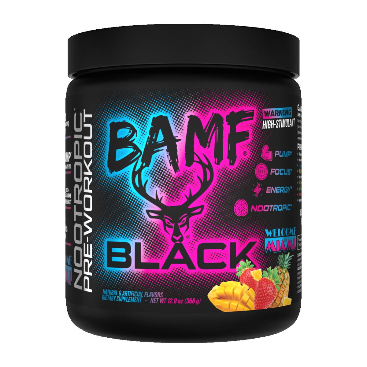 Bucked Up BAMF BLACK Pre-Workout - Welcome To Miami