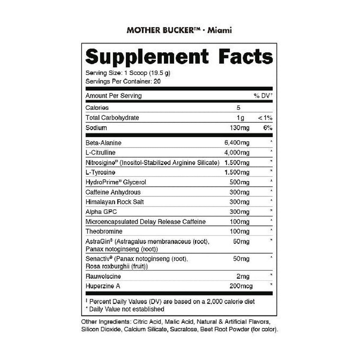 Mother Bucker Pre-Workout