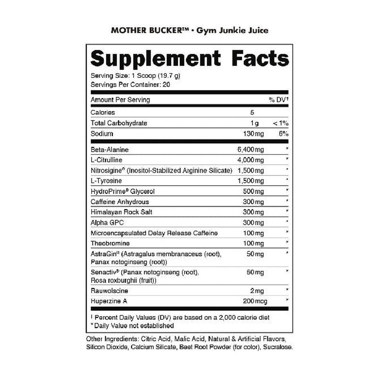 Mother Bucker Pre-Workout