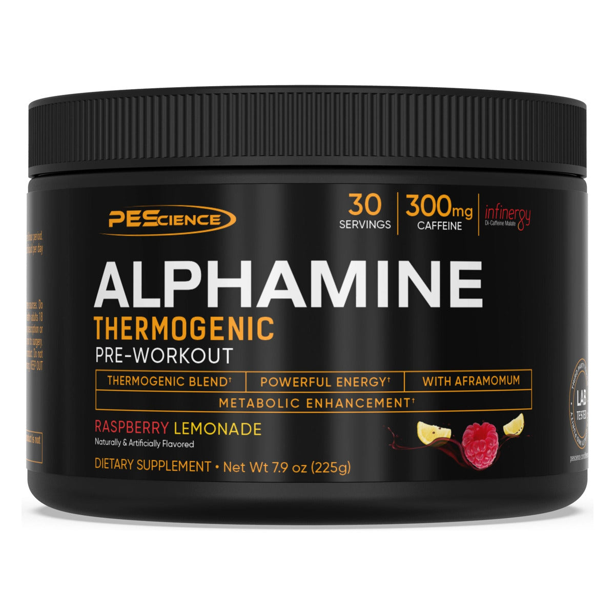PEScience Alphamine Thermogenic Pre-Workout - Raspberry Lemonade