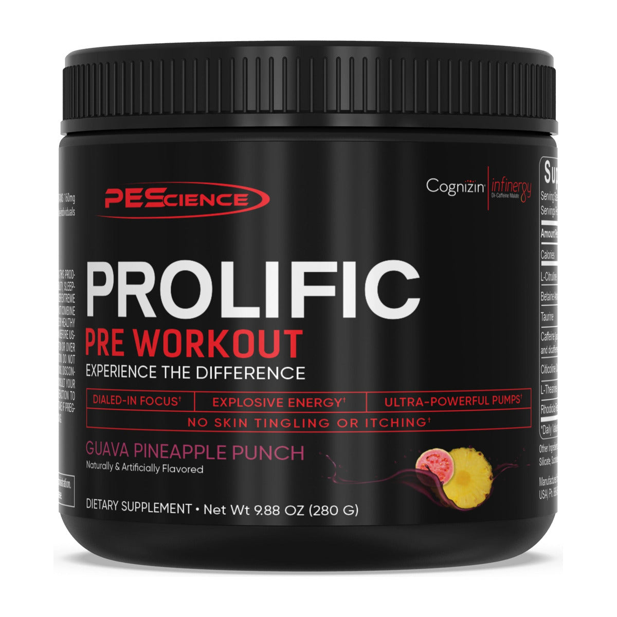 PEScience Prolific Pre-Workout - Guava Pineapple Punch
