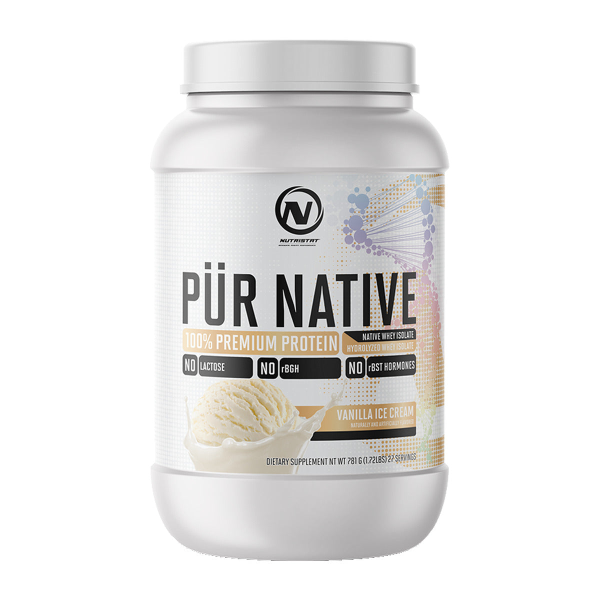 Nutristat PÜR NATIVE - 27 Servings / Vanilla Ice Cream