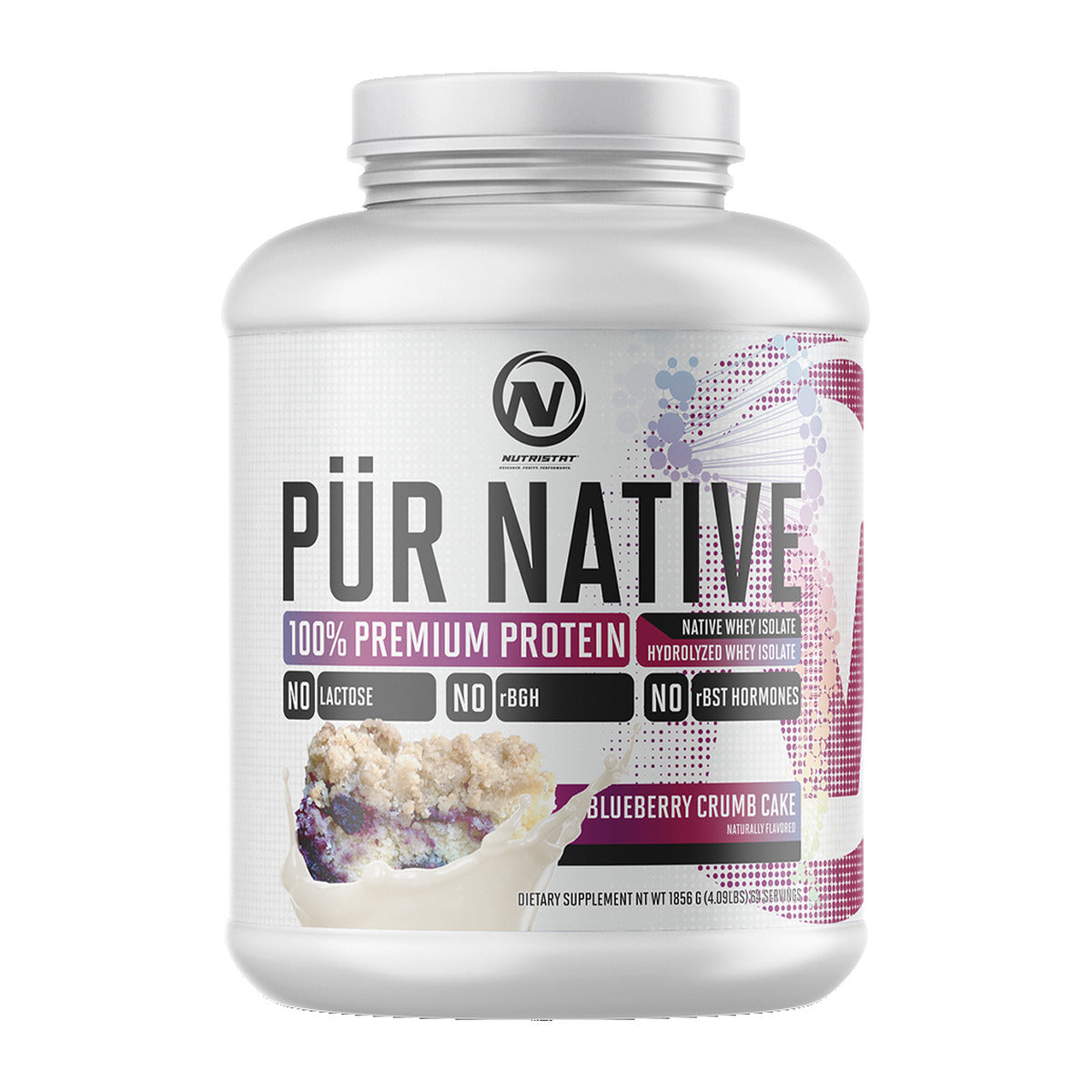 Nutristat PÜR NATIVE - 64 Servings / Blueberry Crumb Cake