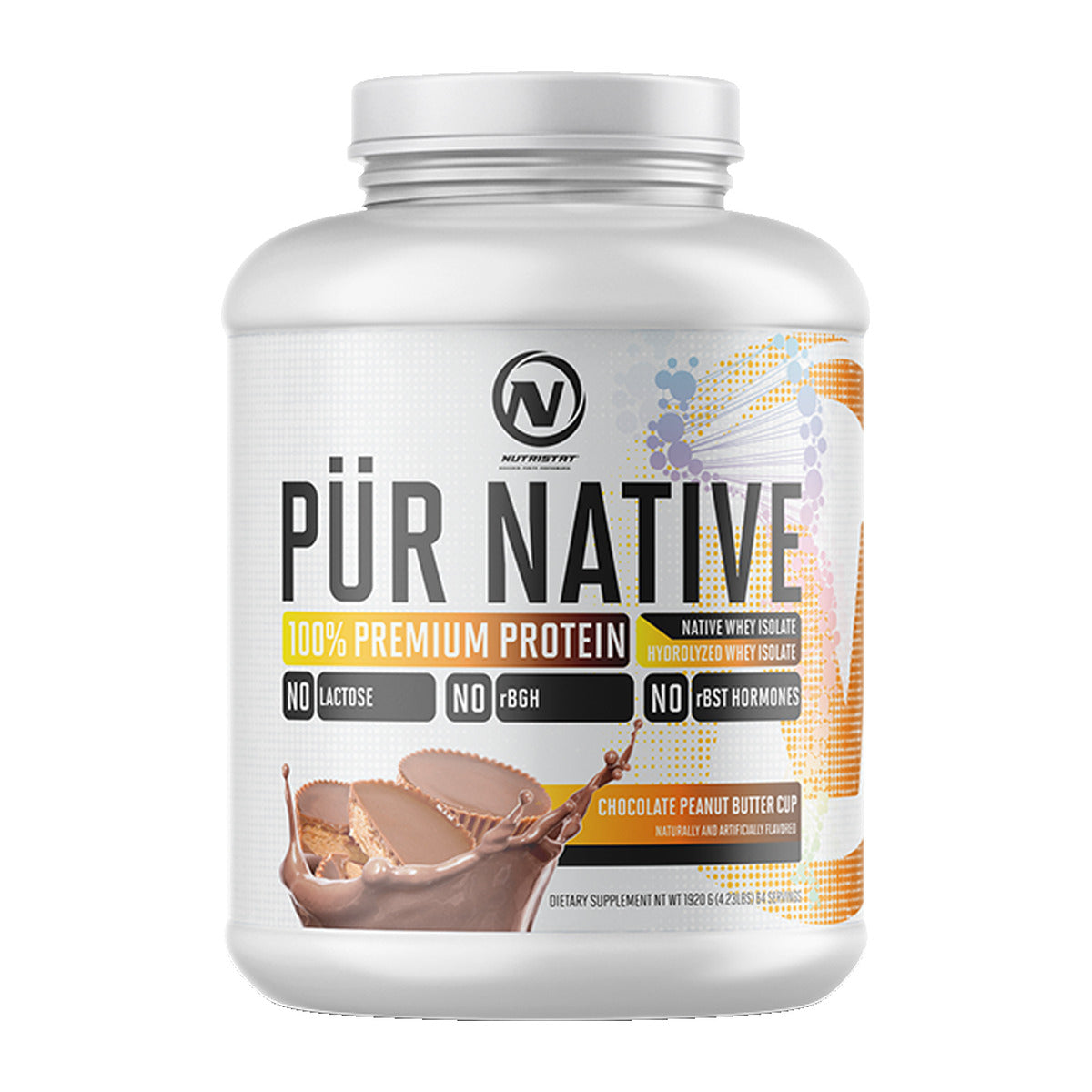 Nutristat PÜR NATIVE - 64 Servings / Chocolate Peanut Butter Shake