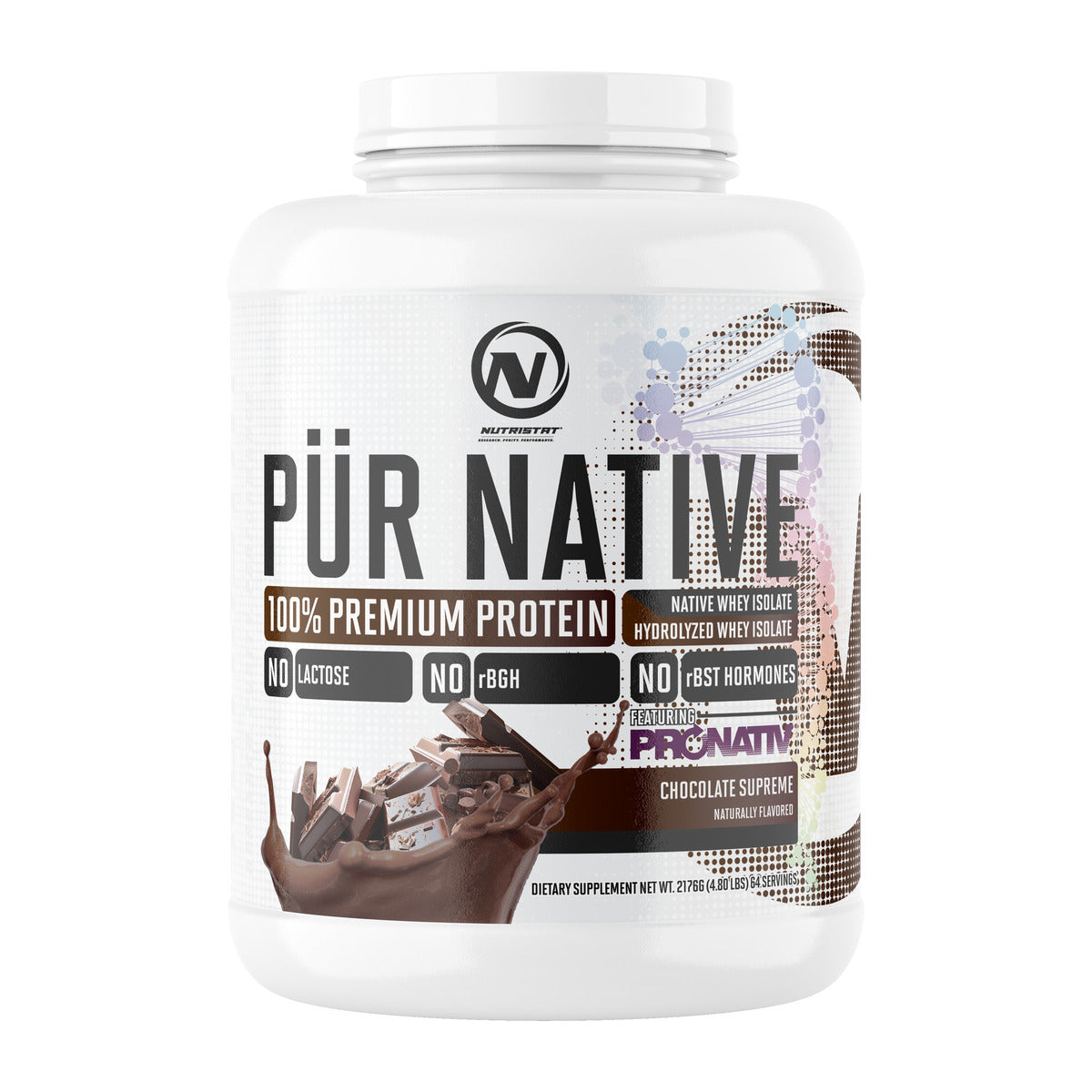 Nutristat PÜR NATIVE - 64 Servings / Chocolate Supreme