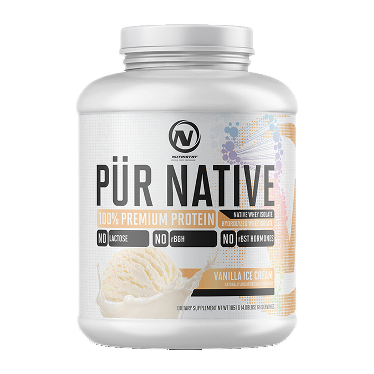Nutristat PÜR NATIVE - 64 Servings / Vanilla Ice Cream