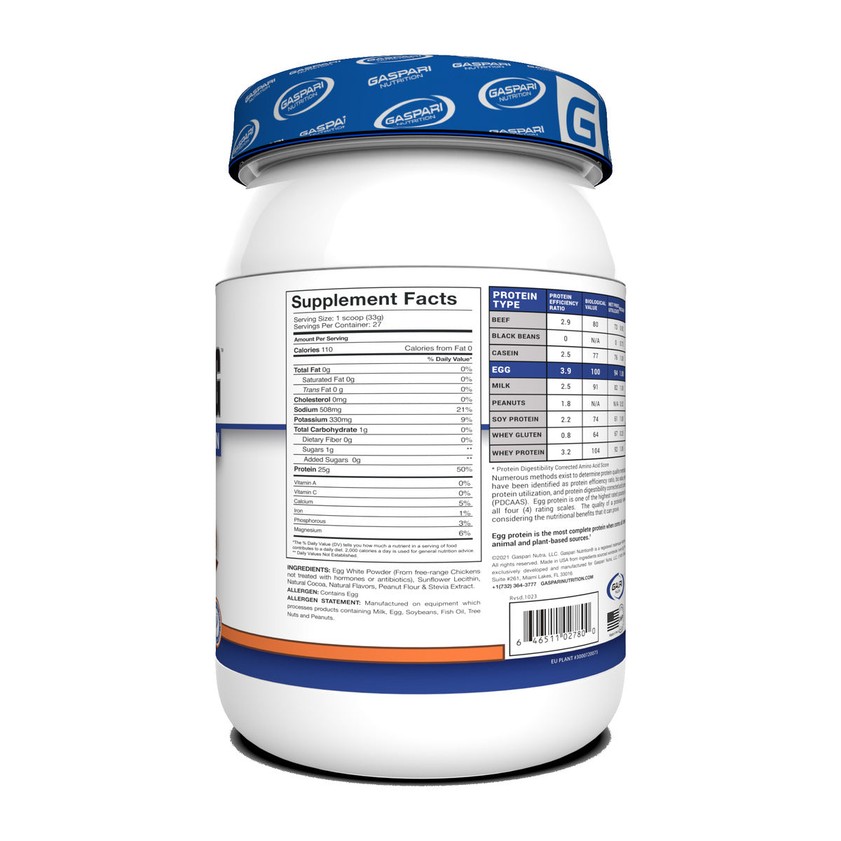 Gaspari Proven Egg 100% Egg White Protein - Richie's Peanut Butter Cup label