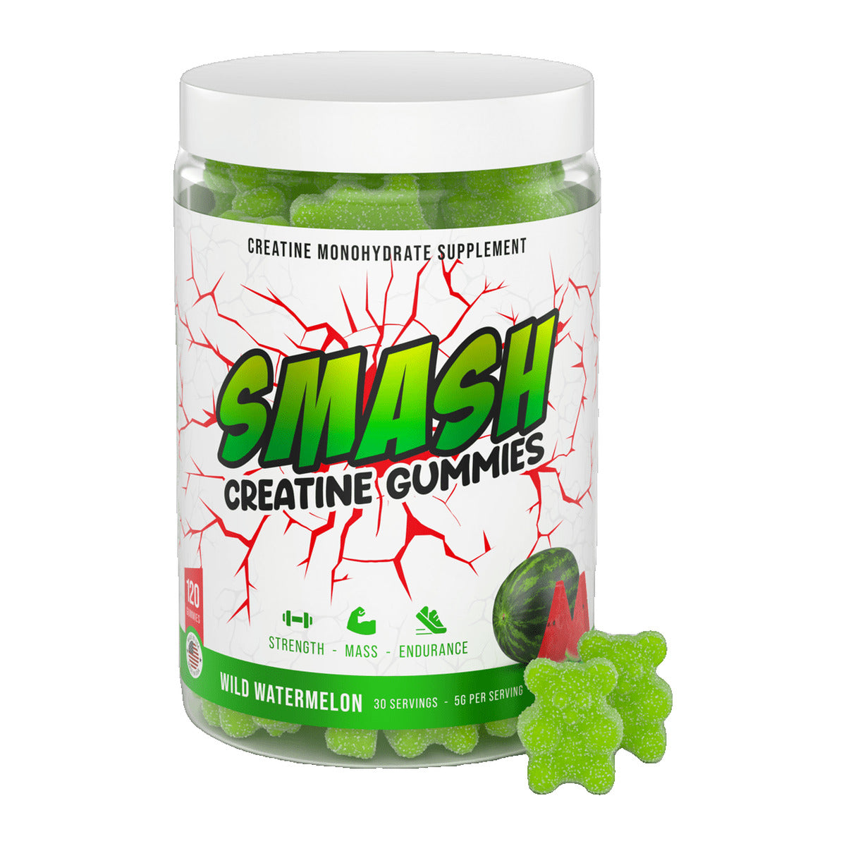 Smash Creatine Gummies Wild Watermelon