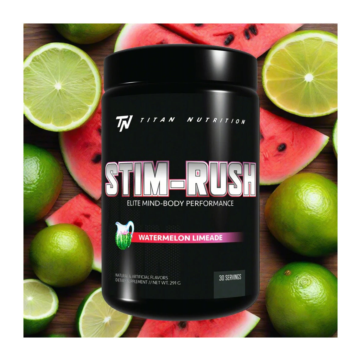 Titan Nutrition Stim-Rush Pre-Workout - Watermelon Limeade