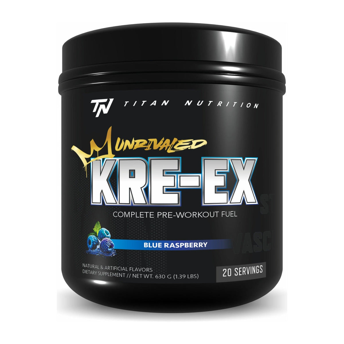 Titan Nutrition KRE-EX Unrivaled Pre-Workout - Blue Raspberry