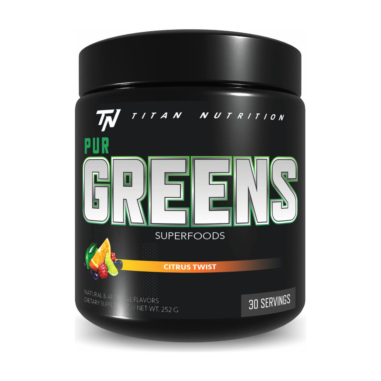 Titan Nutrition PurGreens Berries & Greens Superfood - Citrus Twist