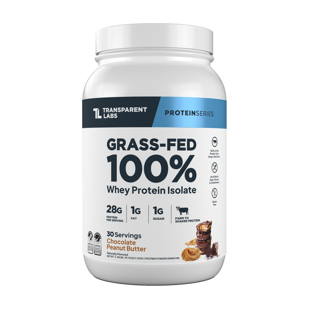 Transparent Labs Grass-Fed Whey Protein Isolate - Chocolate Peanut Butter