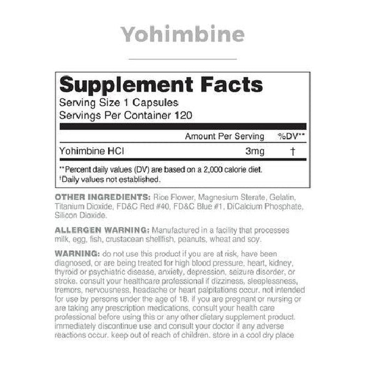 Yohimbine with Rauwolscine